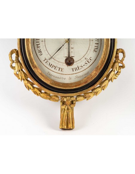 Baromètre - thermomètre d'époque Louis XVI ( 1774 - 1793). XVIIIe siècle.-fr
