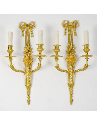 A Pair of Wall-Lights in Louis XVI...