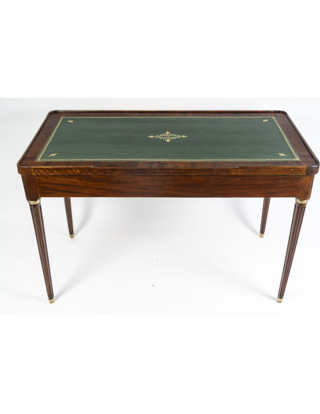 Table à jeux tric - trac de style Louis XVI.  XIXe siècle.