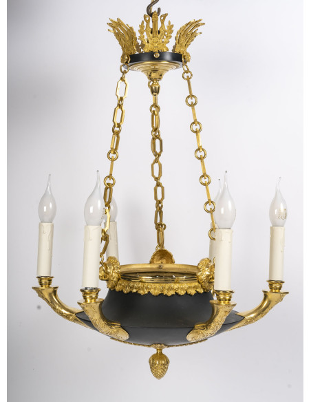 A Chandelier in the 1st Empire Style.  19th century.